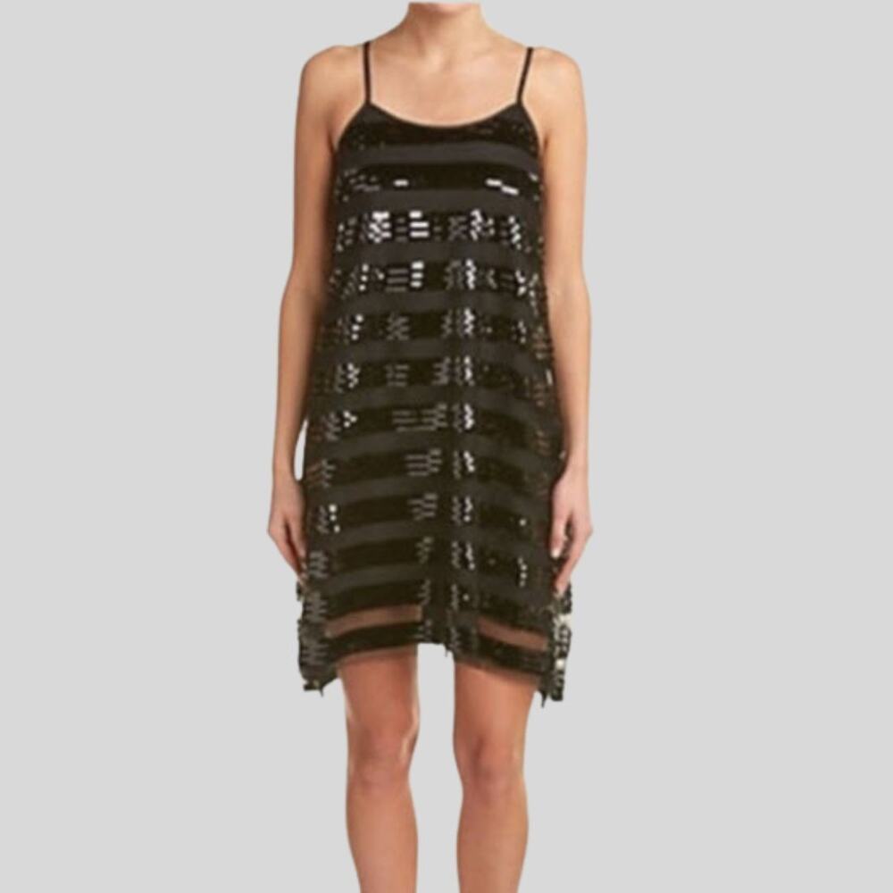 ALI & JAY Women's Mini Sequin Striped Cocktail/ Party Dress Size S